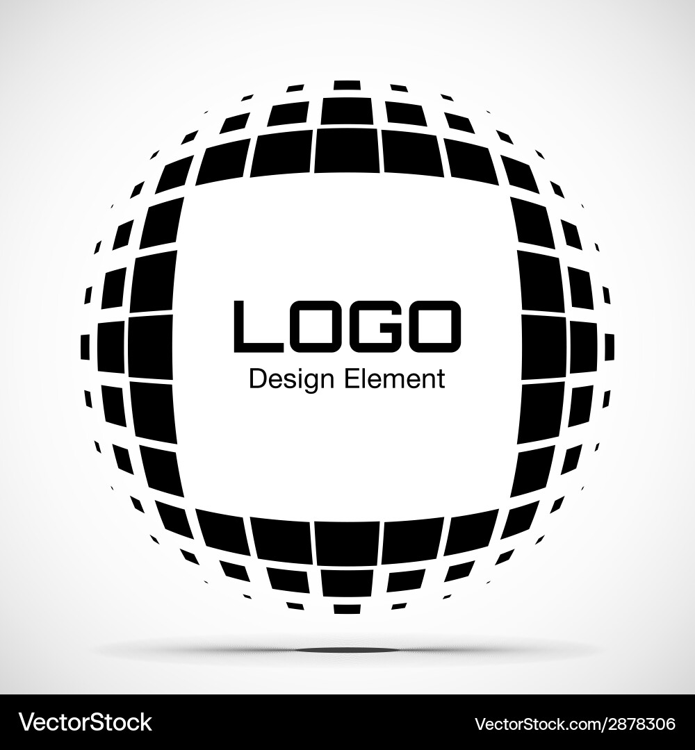 Halftone Circle Element Vector Image