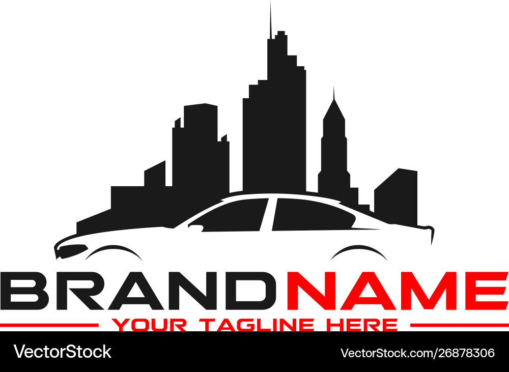 Modern City Car Logo vector image