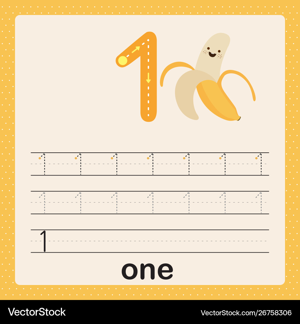 Number 1 Flashcard Vector Images (over 270)