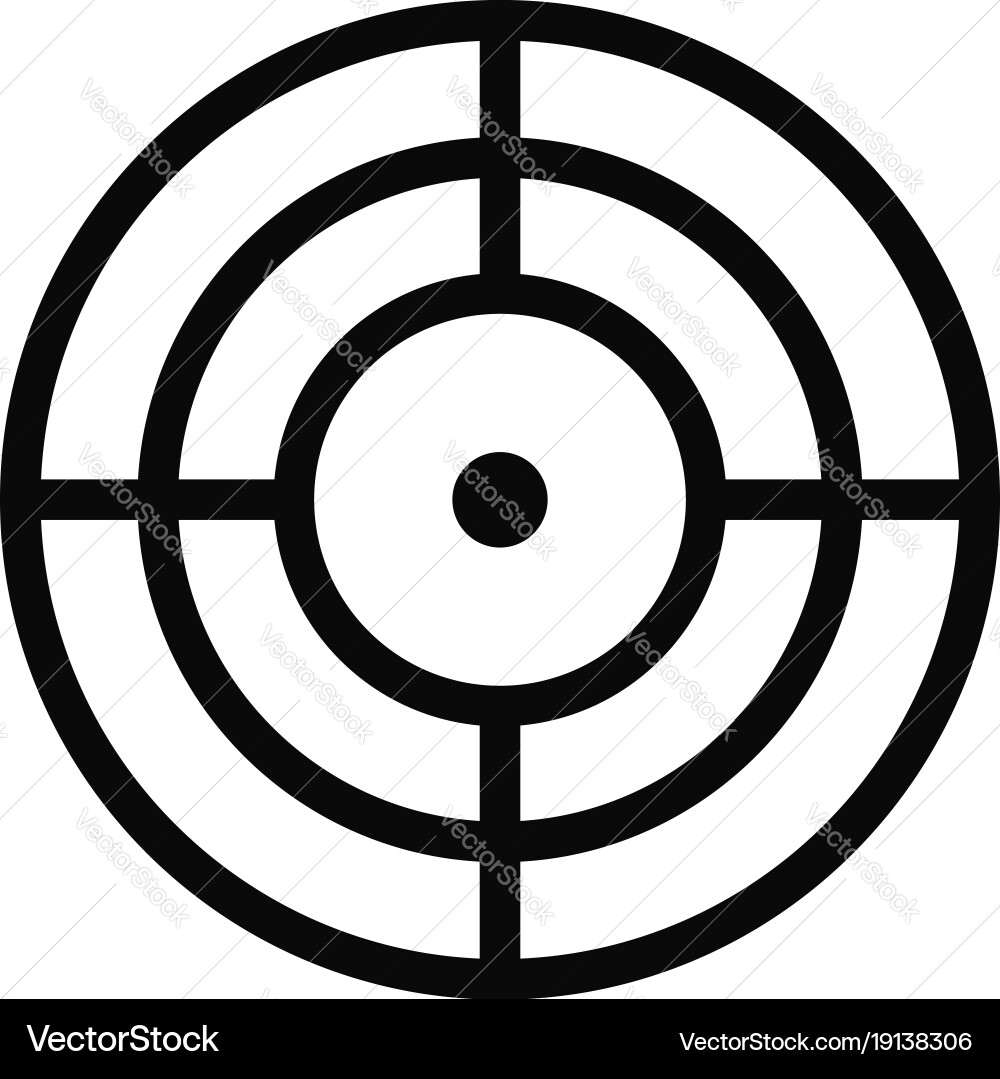 Objective of target icon simple style vector image