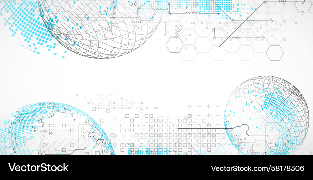 Science and technology background using hexagon Science and technology background using hexagon vector image