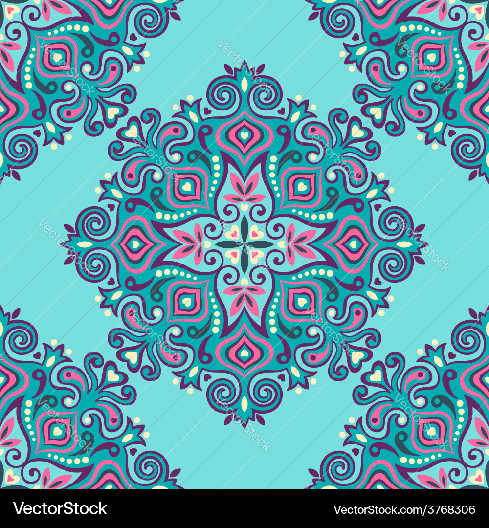 Seamless background with abstract ethnic pattern vector image