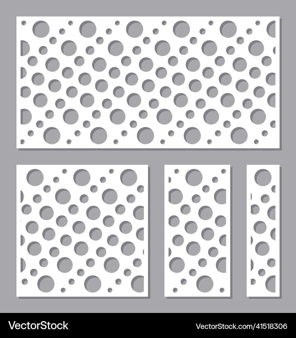 Set of panels with a circle geometric pattern vector image