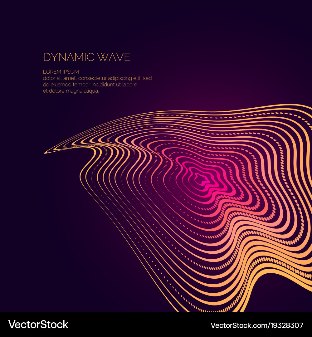 Abstract Dynamic Waves Background vector image