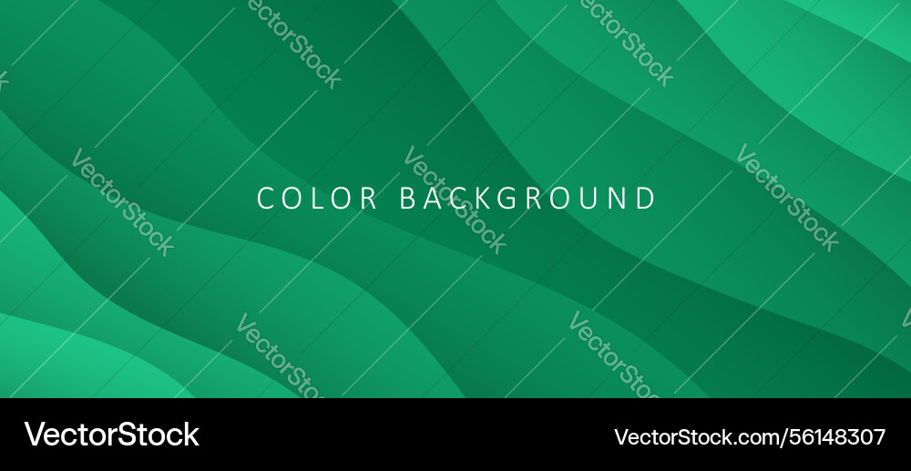 Gradient color background with 3d waves design Vector Image