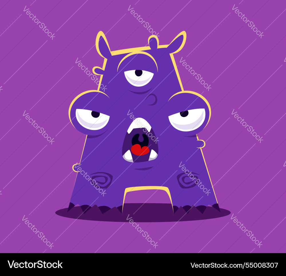 Halloween font letter a funny monster character Halloween font letter a funny monster character vector image