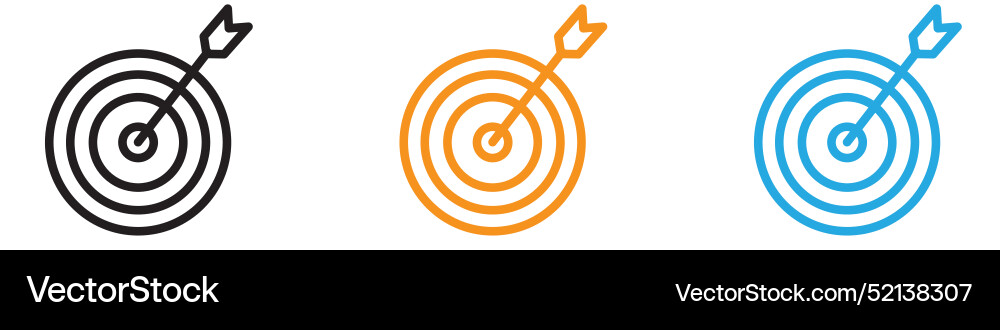 Target logo set collection for web app ui Vector Image