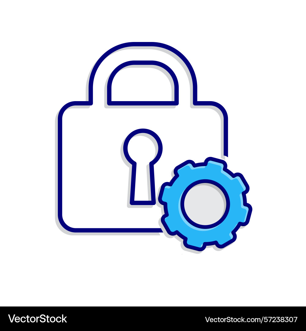 Technology icons automatic security systems Technology icons automatic security systems vector image