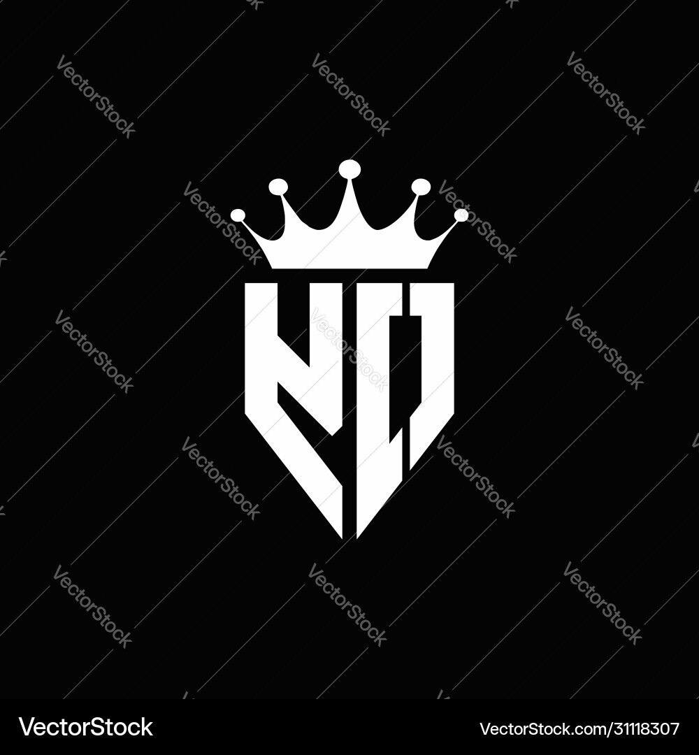 Yo logo monogram Emblem Stil mit Krone Form Yo logo monogram Emblem Stil mit Krone Form vektorbild
