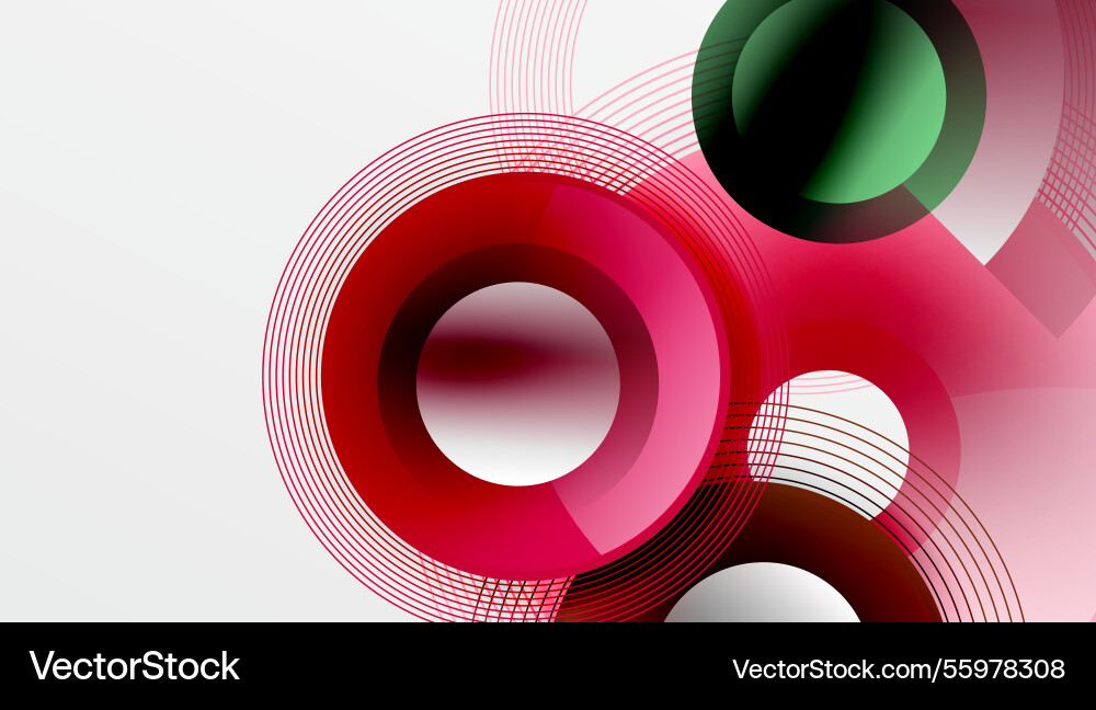 Abstract composition of overlapping circles Vector Image
