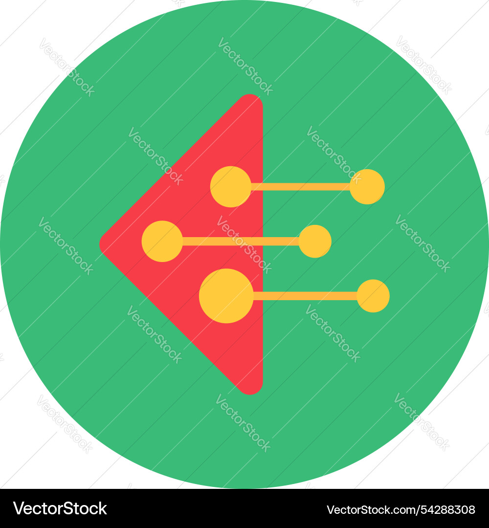 Arrow of speed round sticker swift navigation Vector Image