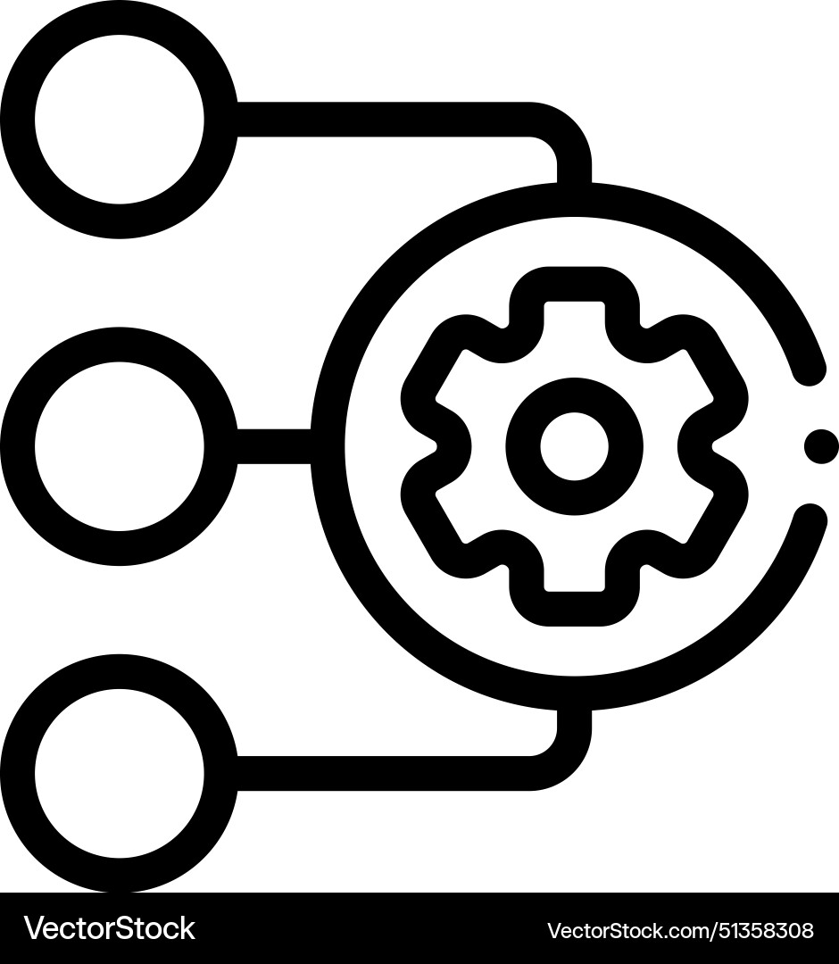 Automation icon thin linear style design isolated Automation icon thin linear style design isolated vector image