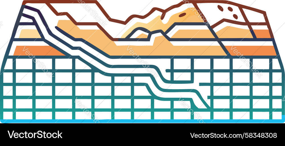 Subsurface Infrastructure Layers Vector Image