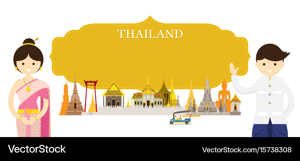 Thailand Landmarks and Culture vector image