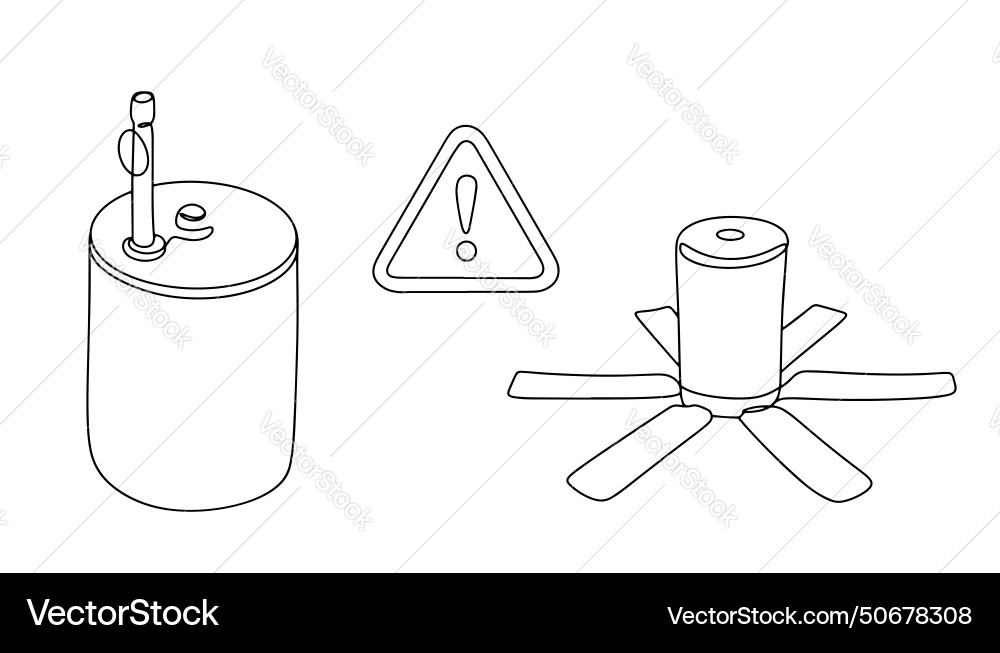 Two Different Fragmentation Anti Personnel Mines Vector Image