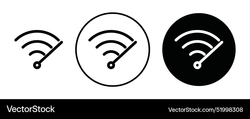 Wifi speed outline icon collection or set Wifi speed outline icon collection or set Vector Image