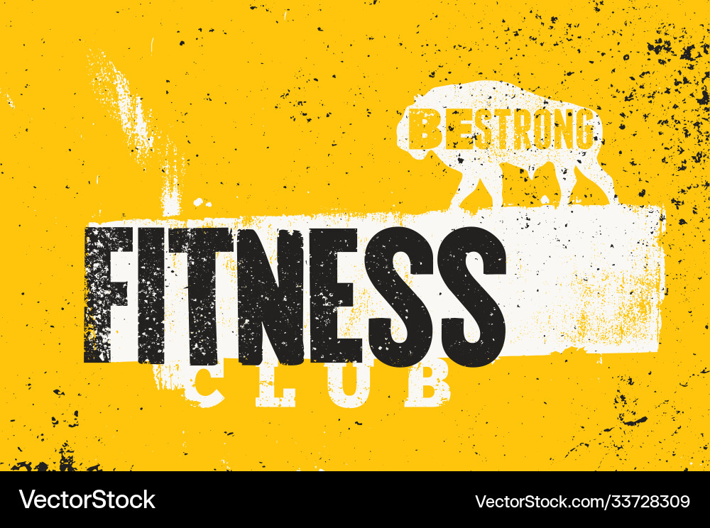 Fitness club typographic vintage grunge poster Fitness club typographic vintage grunge poster vector image