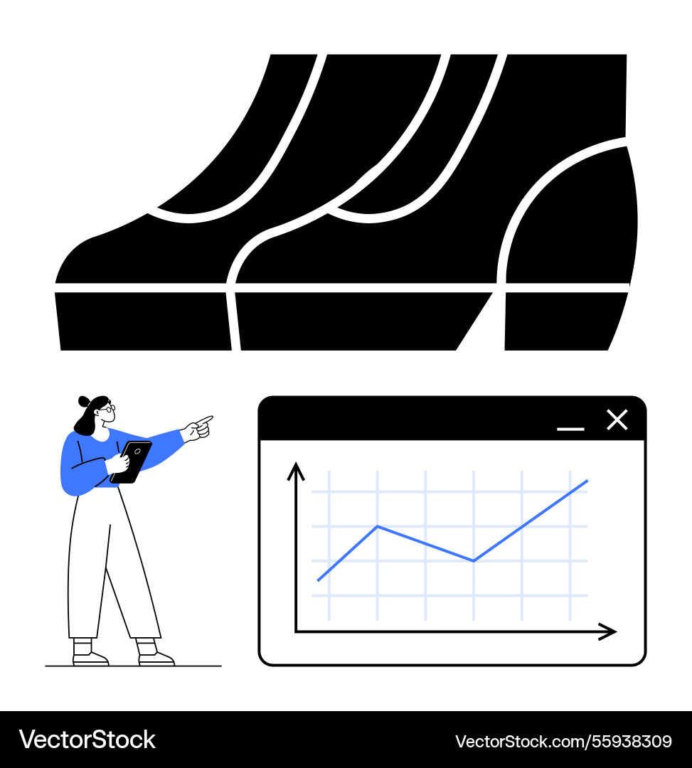 Growth analysis with graphs chart visualization Growth analysis with graphs chart visualization vector image