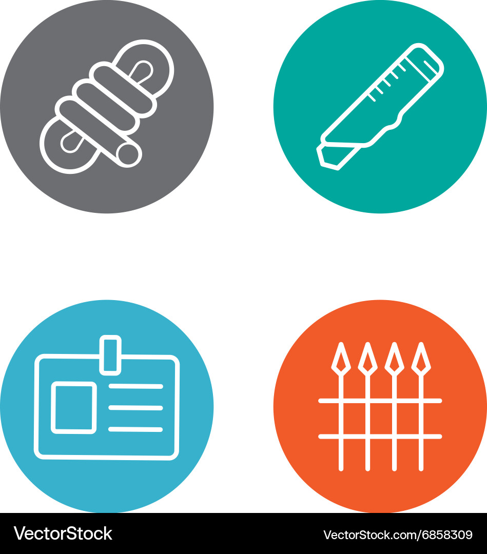 Round circle buttons with icons can be used Vector Image