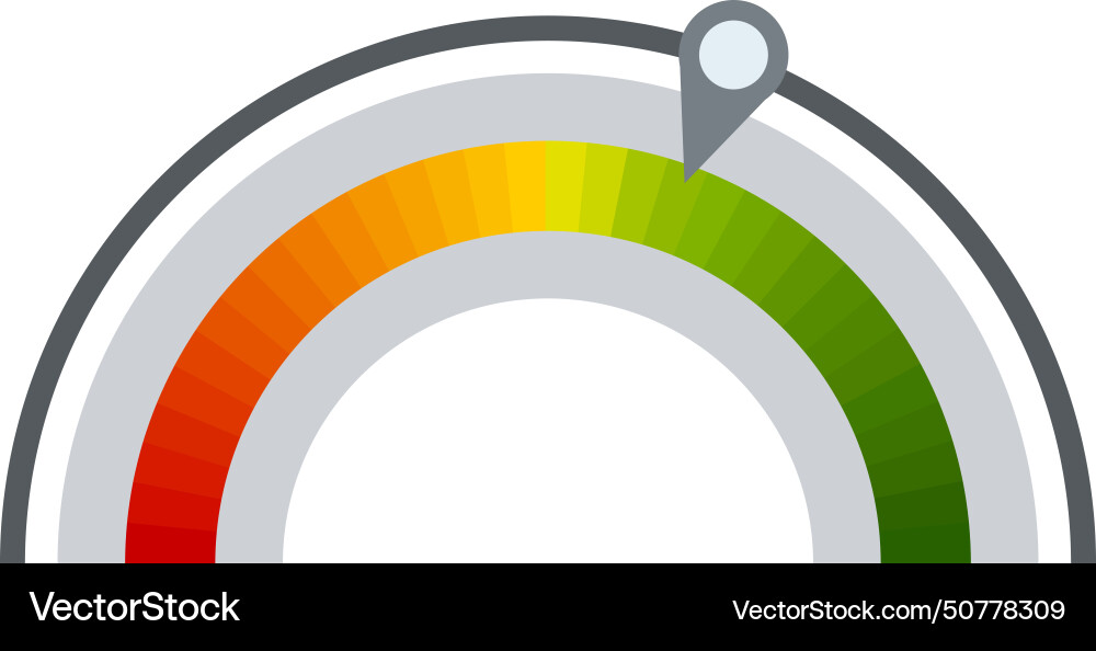 Round colorful gauge indicator dashboard ui Vector Image