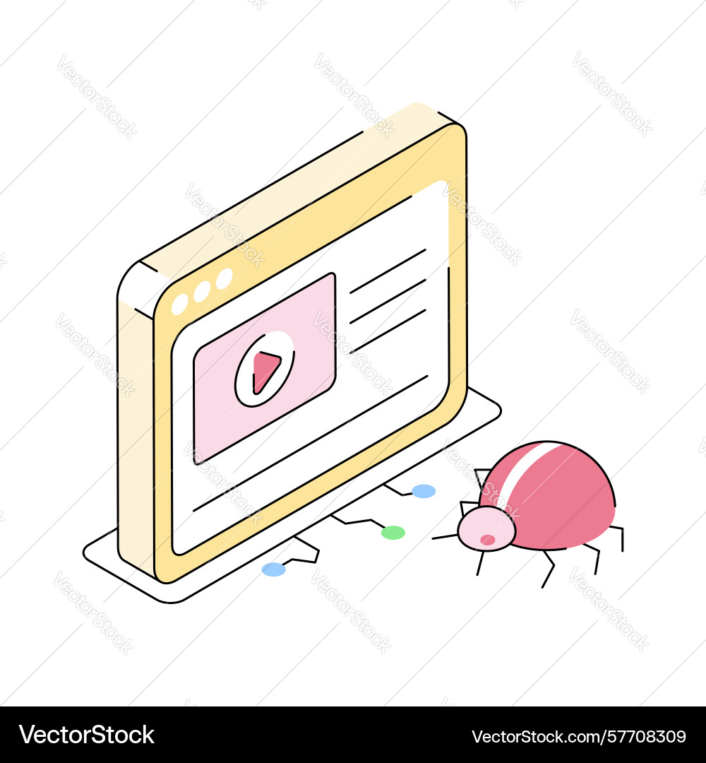 Website bug Vector Image