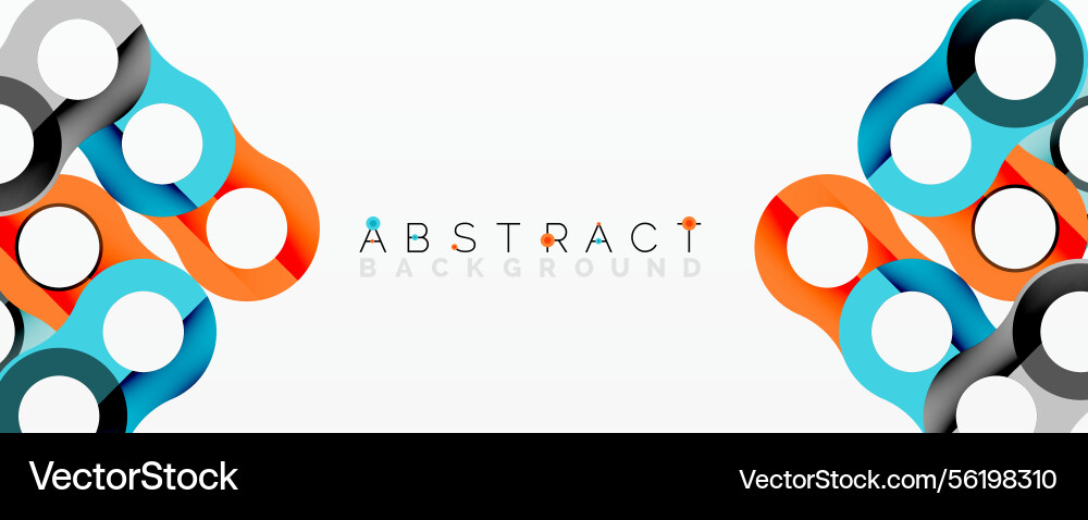 Abstract design features interconnected circles vector image