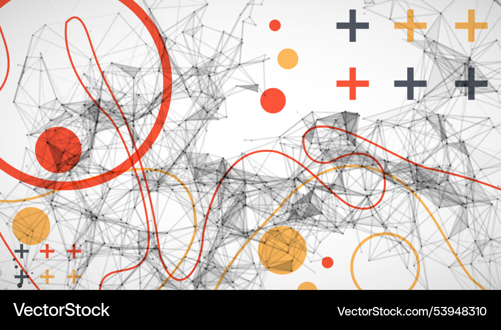 Abstract polygonal background with connecting Vector Image