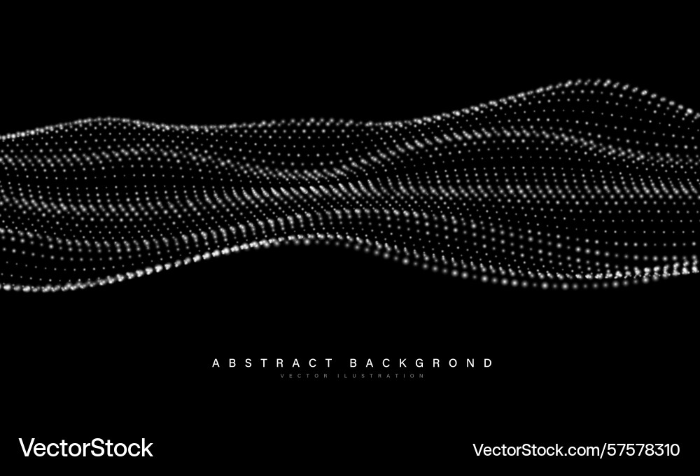 Abstract white mesh particles wave curve overlap Abstract white mesh particles wave curve overlap vector image