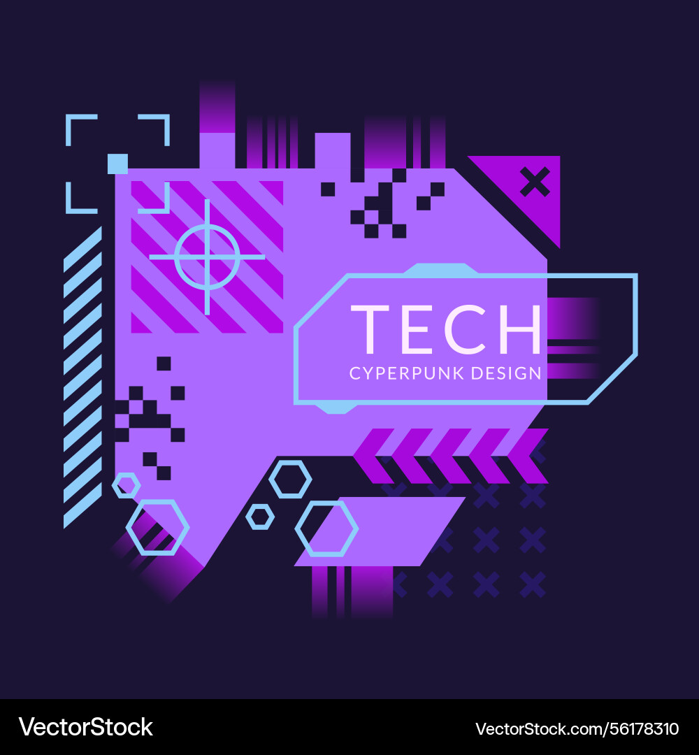 Glitch tech banner futuristic cybernet circuit Glitch tech banner futuristic cybernet circuit vektorbild