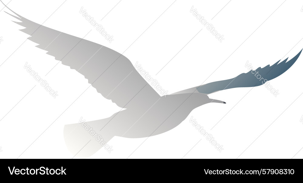 Graceful seagull in flight design generative ai Vector Image