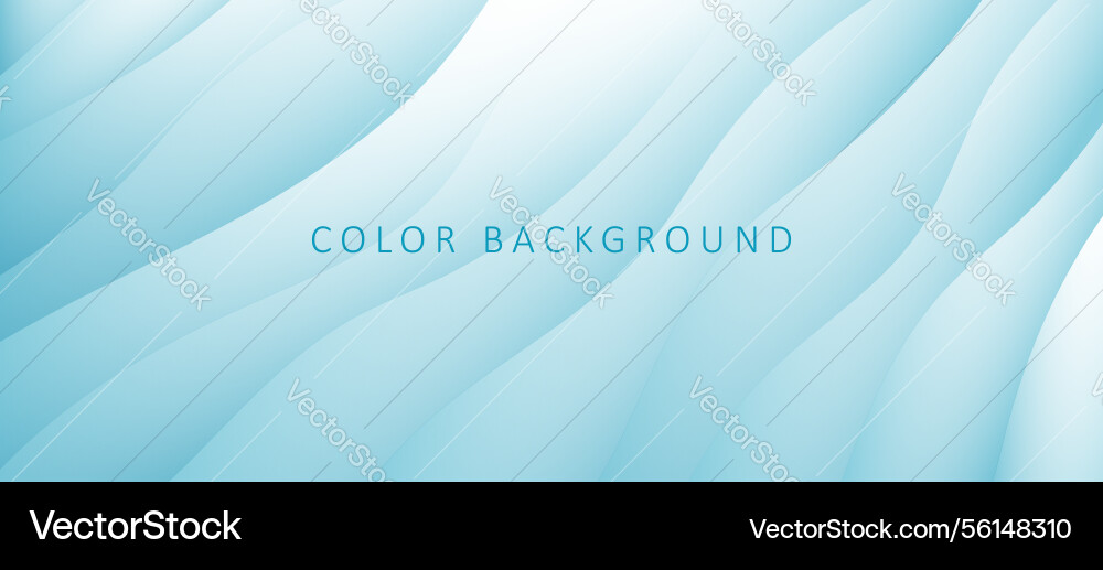 Gradient color background with 3d waves design vector image