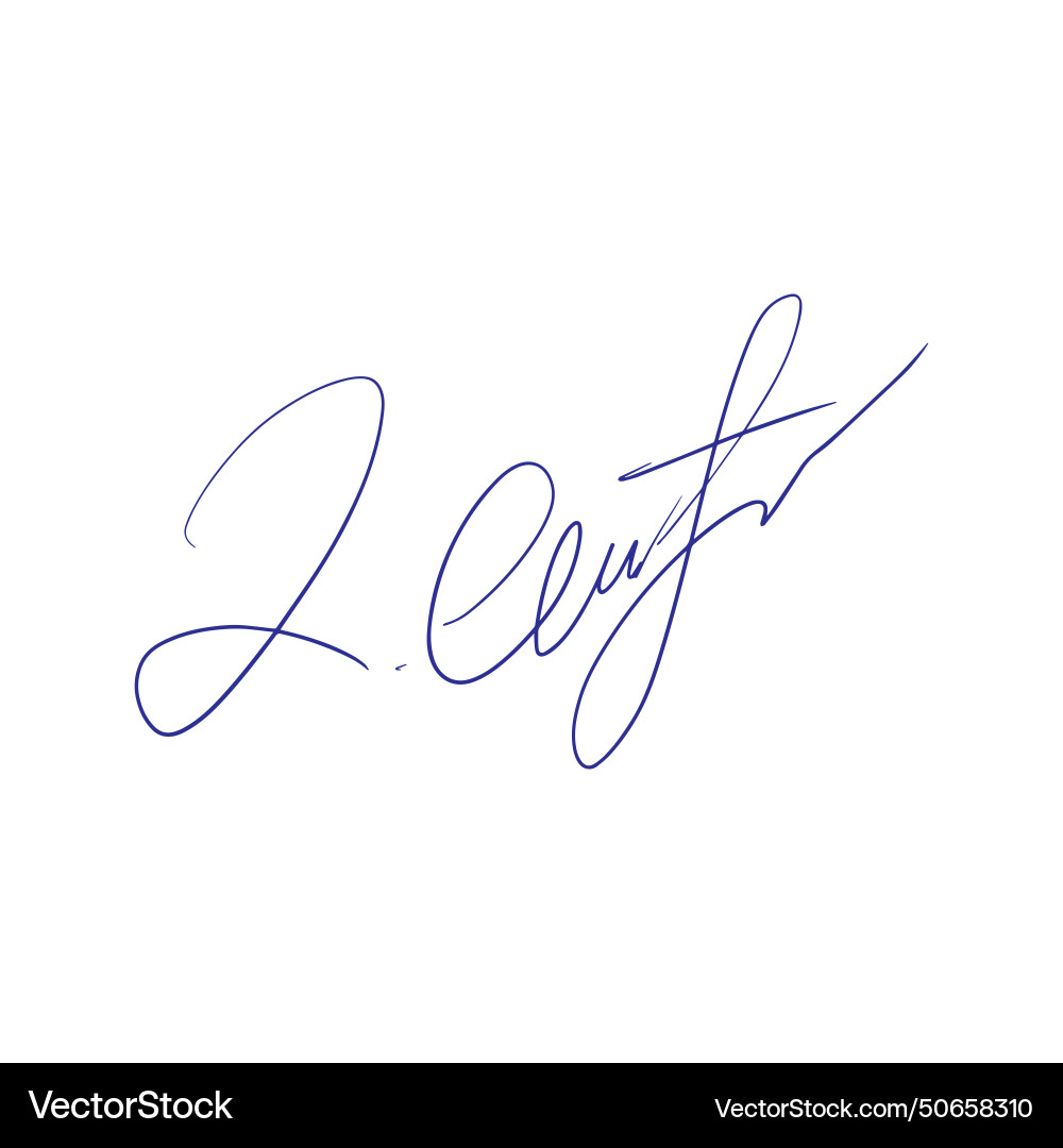 Hand-drawn signatures examples of documents Vector Image