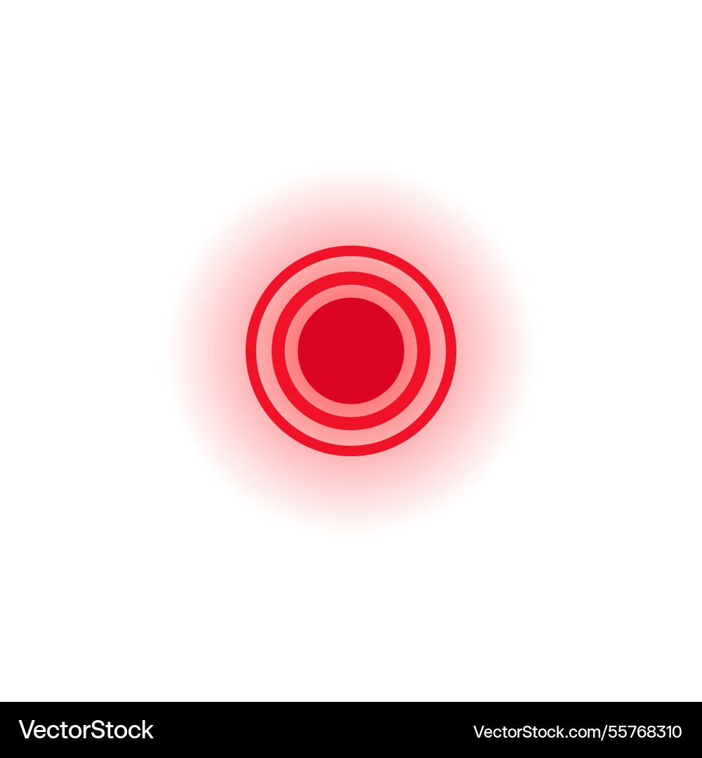 Red circular pattern with concentric rings vector image
