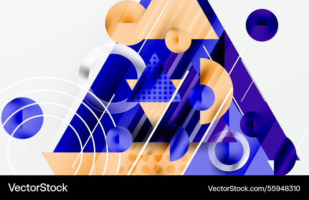 Sleek abstract background - layered triangles vector image