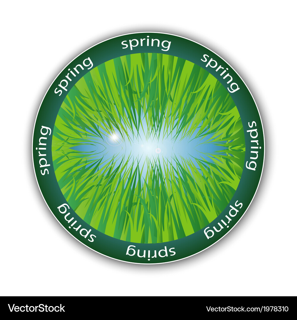 Spring label Vector Image