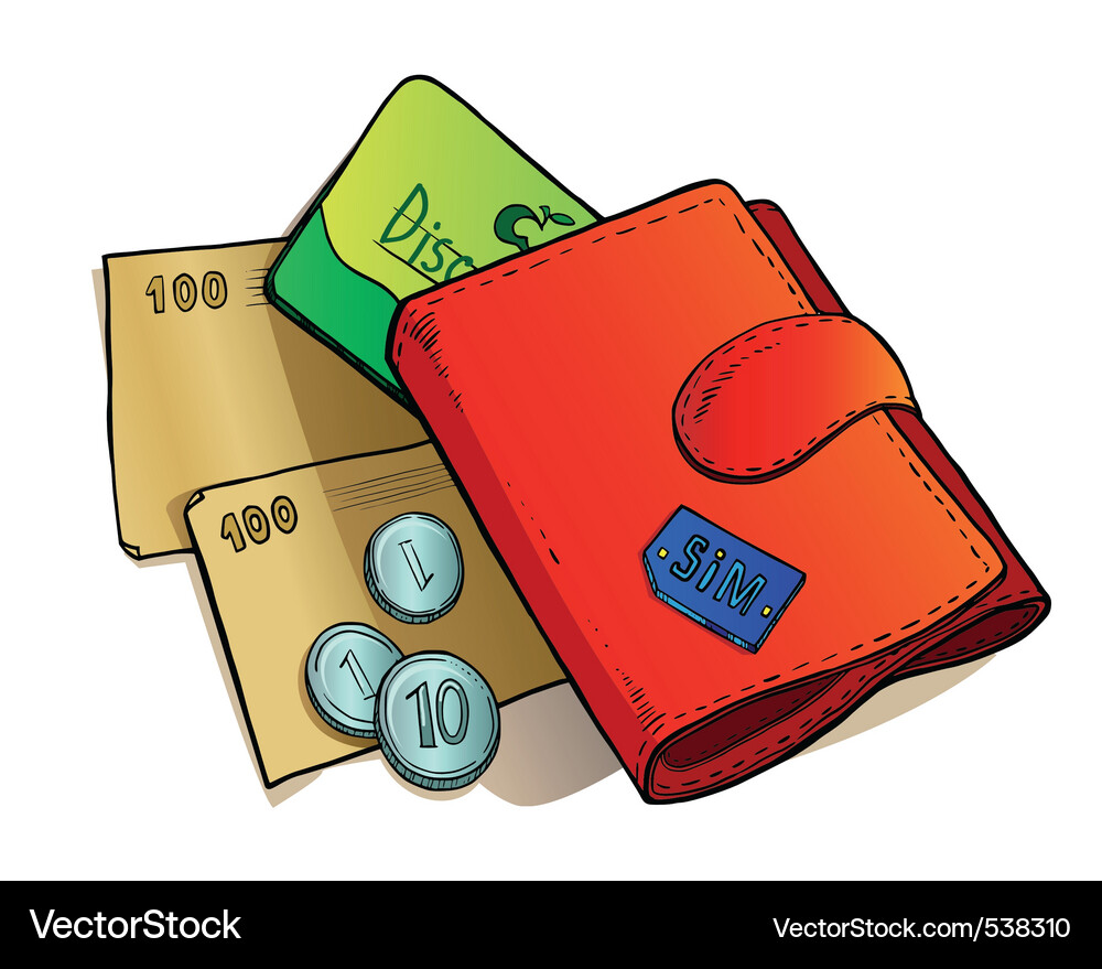 Wallet sketches Vector Image