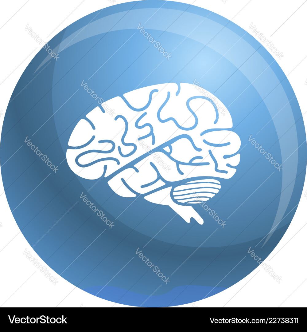 Brain icon simple style Brain icon simple style vector image