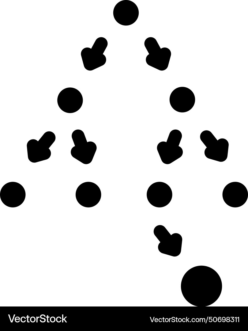 Breadth first search bfs glyph icon Vector Image