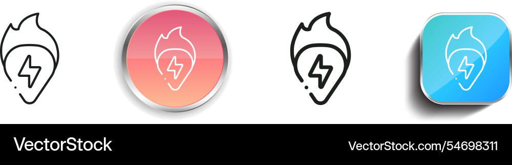 Guitar pick icon thin linear regular and button Guitar pick icon thin linear regular and button vector image
