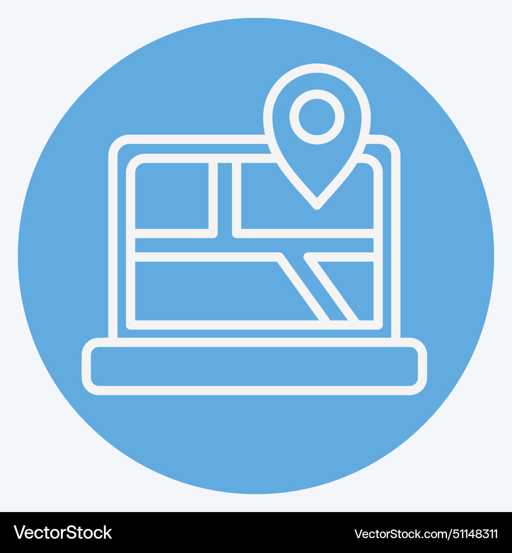 Icon map location related to navigation symbol Icon map location related to navigation symbol vector image