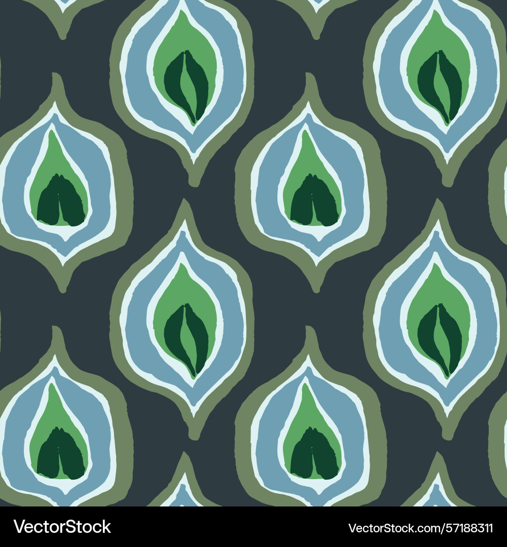 Repeat with abstract peacock vector image