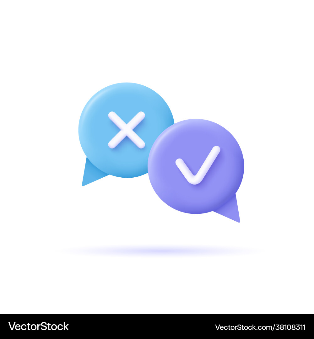 Task Speech Bubbles with Marks vector image