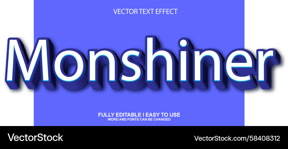 3D Text Effect - Editable Vector Image