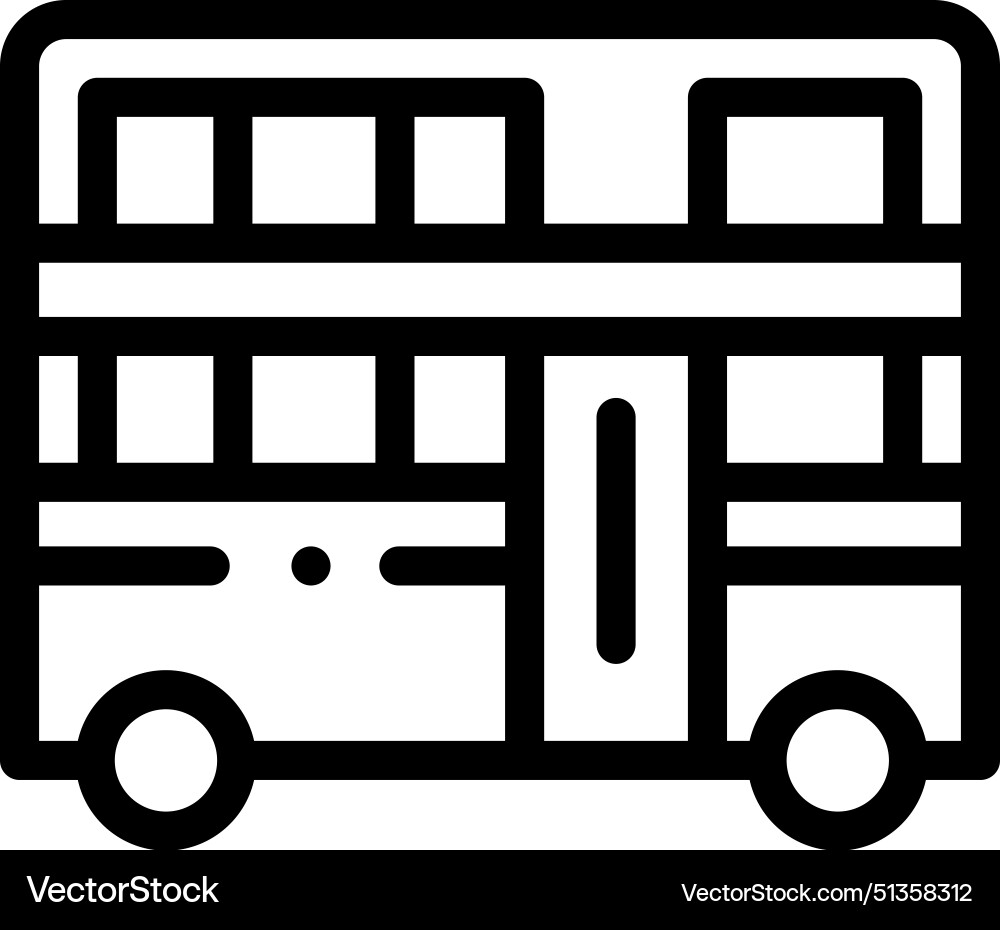 Automobile icon thin linear style design isolated vector image