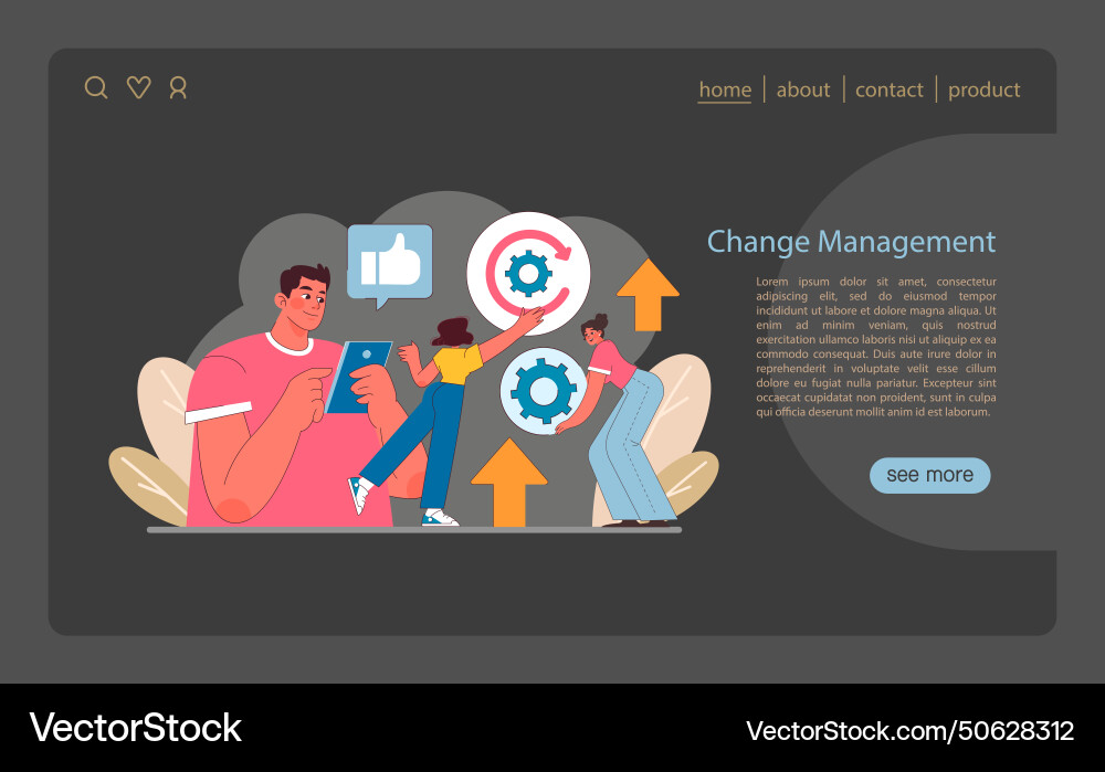 Change management in it project Change management in it project Vector Image