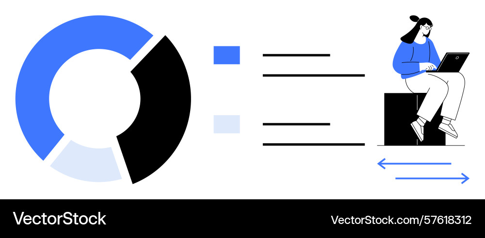 Data analysis and reporting concept with chart Data analysis and reporting concept with chart vector image