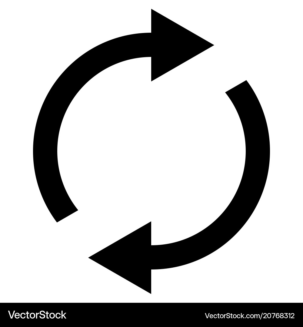 Icon swap resumes spinning arrows in circle Icon swap resumes spinning arrows in circle vector image