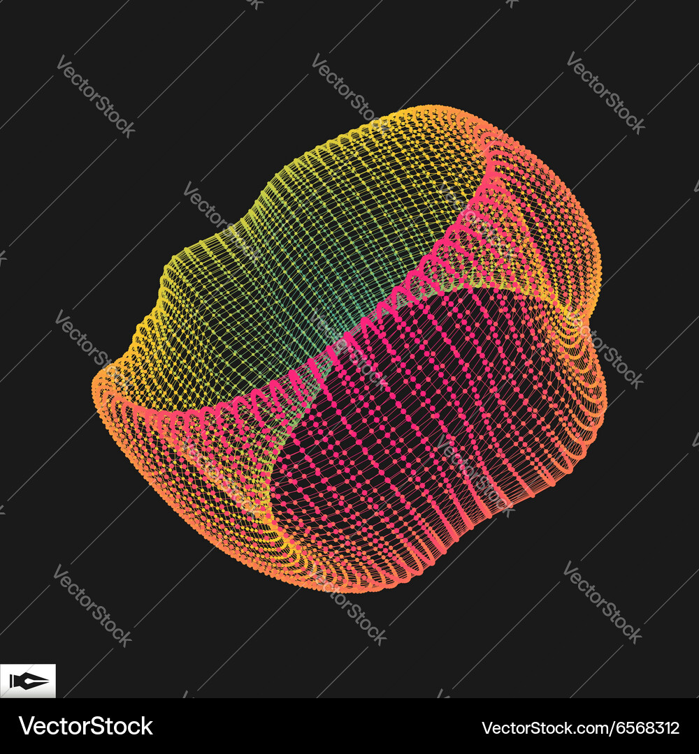 Lattice geometric polygonal element Vector Image