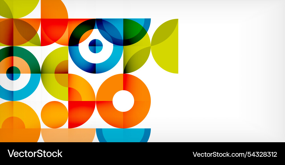 Minimal geometric abstract background circle Vector Image