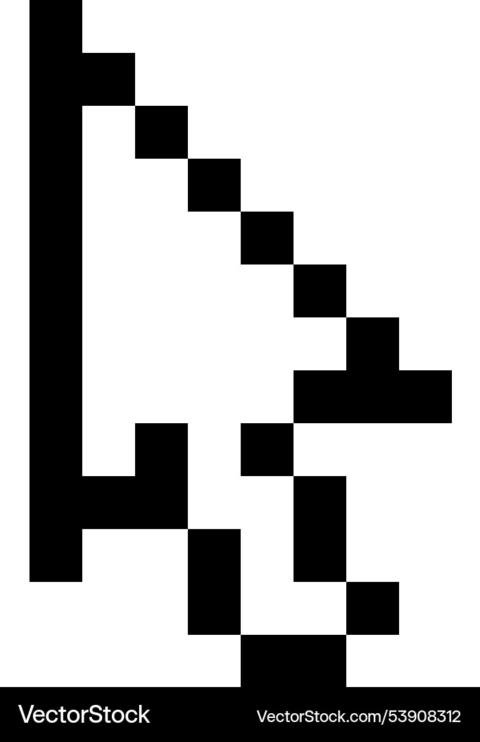 Pixel Cursor retro Pfeilzeiger ui Element vektorbild